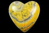 Polished Bumblebee Jasper Heart - Indonesia #121206-1